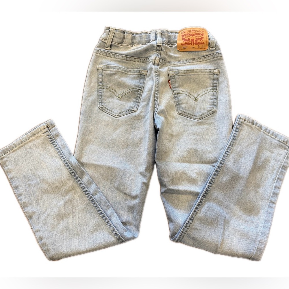 Levi's 502 Boys Sz 8 Reg Sky Blue Slim Straight Jeans - Picture 4 of 8